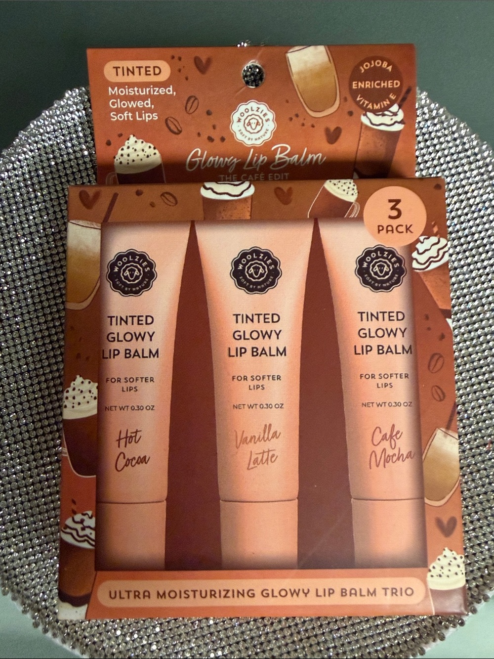 Tinted Glowy Lip Balm Trio - Café Edit (Hot Cocoa, Vanilla Latte, Café Mocha)